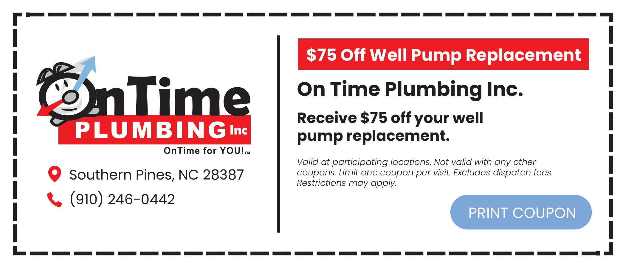 75 Off Well Pump Replacement